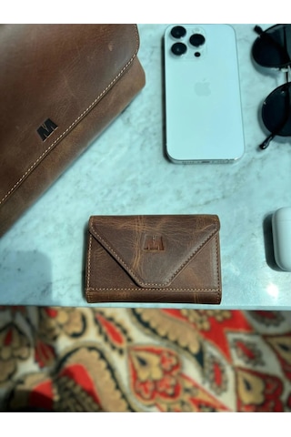 Mia 2190 Hakiki Deri Kadın Akordiyon Cüzdan Taba