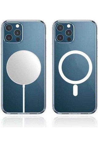 Apple Uyumlu iPhone 11 Pro Max Kılıf Zore Tacsafe Wireless Kılıf Renksiz