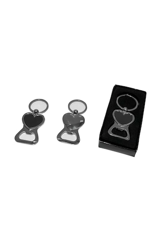 Özel Üretim Promosyon Logolu Hediyelik Kurumsal Şık Gümüş Metal Açacaklı Anahtarlık Metal