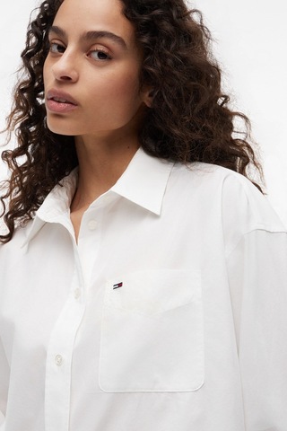 Tommy Hilfiger Tjw Kadın Oversize Essential Beyaz Gömlek Ext-16427