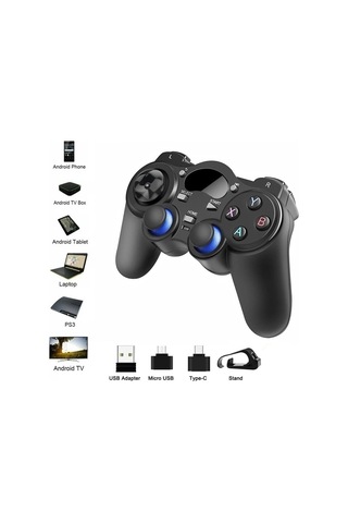 Luve Store 2.4 Ghz Kablosuz Oyun Kolu Gamepad Android Telefon Pc Tv Box Ps3 Uyumlu