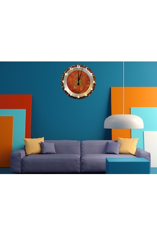 Ti-play Künefe 30x30cm Akrilik Dekoratif Modern Duvar Saati ÇOk Renkli