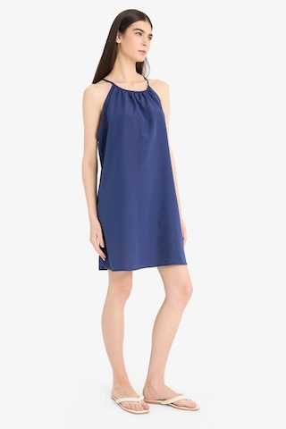 Defacto Yuvarlak Yaka Terry Cotton Mini Plaj Elbisesi-fall İn Love E5102ax25spnv241 Lacivert