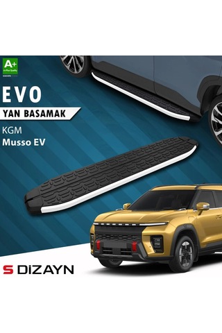 S-dizayn Kgm Musso Ev Evo Aluminyum Yan Basamak 213 Cm 2025 Üzeri A+ Kalite