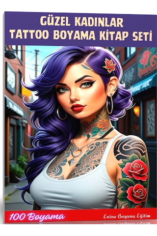 Güzel Kadınlar Tattoo Boyama Kitap Seti 3 Kitap