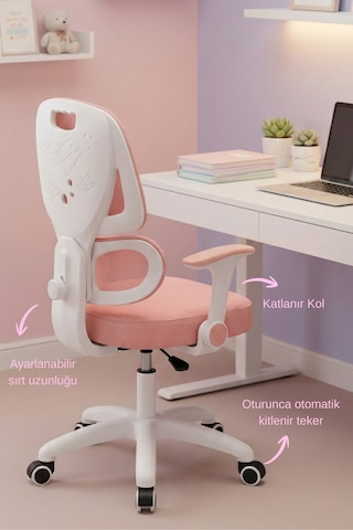 Drift Mira Çocuk Çalışma Sandalyesi Pembe