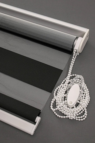 Bambu 1009 Siyah Zebra Stor Perde Ofis Mutfak Camı Çocuk Odası Yatak Odası Salon Perdesi Lüx Siyah