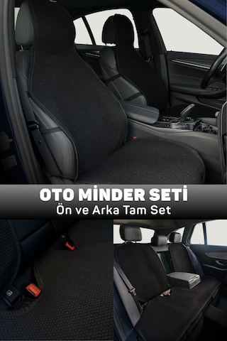 Minderland Mindra Serisi Jeep Avenger 2023+ Uyumlu Oto Koltuk Minder Seti - Siyah