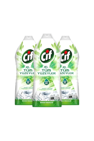 Cif Jel Yüzey Temizleyici Tüm Yüzeyler Bahar Ferahlığı 3 x 1500 ML
