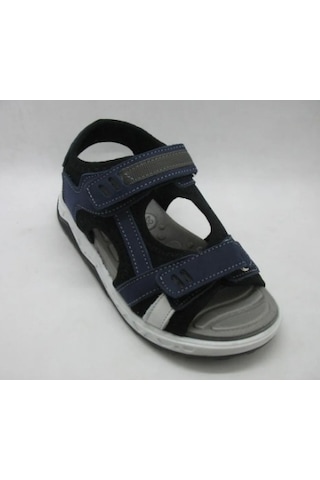 Toddler 490 Lacivert Doğal Deri Anatomik Taban Çocuk Sandalet 30-35 Lacivert