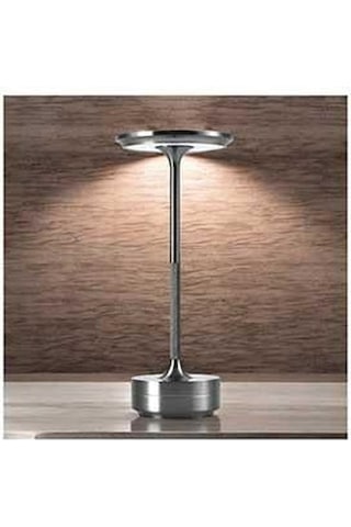 Cata Ct-8438 Toronto Şarjlı 3 Renk Dokunmatik Masa Lambası Silver Gri
