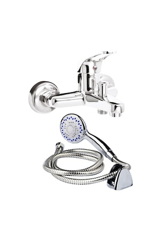 On2 Mix Banyo Bataryası Ve Mafsallı Duş Seti 2'Si Bir Arada Krom