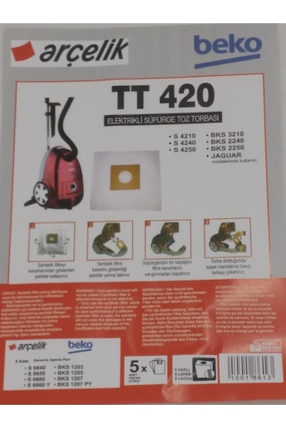 Arçelik Uyumlu Tt 420 Sentetik 3 Paket 15 Adet