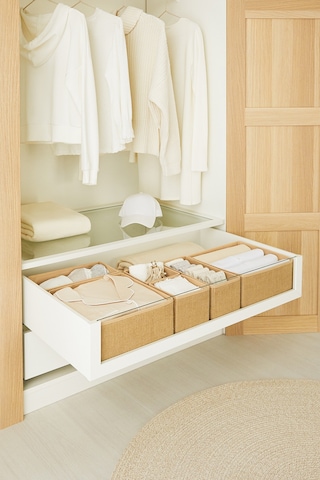 Ocean Home Textile 6'lı Jüt Çekmece İçi Düzenleyici Kutu 2 Adet 28 x 28 x 13 / 2 Adet 28 x 13 x 13 / 2 Adet 14 x 14 x 13 cm