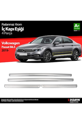 S-Dizayn Vw Passat B8.5 Krom İç Kapı Eşiği 4 Parça 2019 ve Üzeri