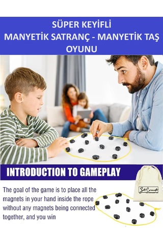 Süper Keyifli Manyetik Taş Oyunu - Mıknatıslı Satranç Oyunu, Mıknatıslı Taş Oyunu, Eğitici Masa Oyunu, Ve Mantıksal Düşünme Geliştirici, Ebeveyn-çocuk İletişimi, Gençler İçin Parti Oyunu