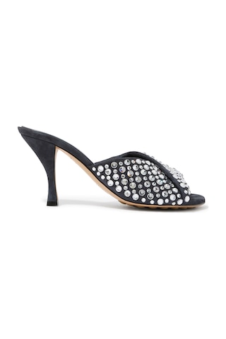 Bottega Veneta Zarif Tasarımlı Blink 80mm Topuklu Mule Terlik Mavi
