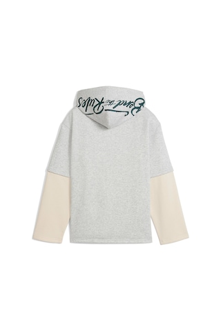 Puma Mid 90s Layered Çocuk Gri Kapüşonlu Sweatshirt Gri