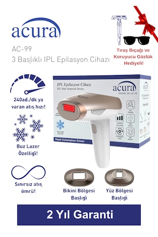 Ac-99 Ultra Hızlı, 2 Başlıklı Sınırsız Atışlı Buz Lazer Ipl Lazer Epilasyon Cihazı