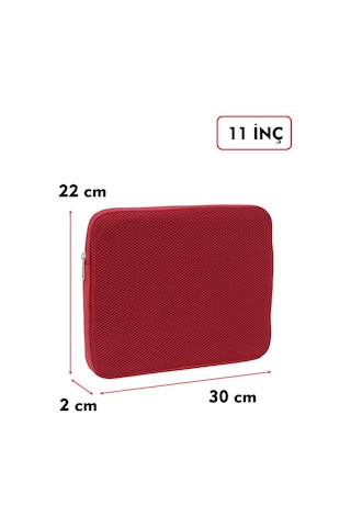 Dada Ultra Hafif 125gr Kırmızı Renk File Tablet Kılıfı 10"-11" inç Air Darbe Emici Korumalı Unisex