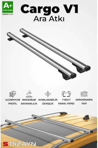 S-dizayn Mercedes Gl-class S-bar Cargo V1 Ara Atkı Tavan Taşıyıcı Barı Gri 130 Cm 2020 Üzeri A+ Kali