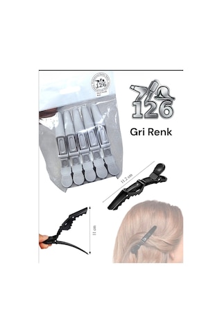 5 Li Saç Pensi Gri Renk