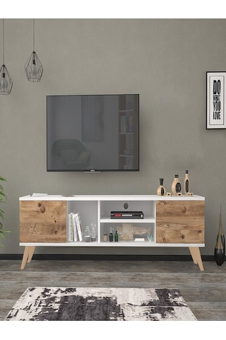 Mbes Mobilya Esin Beyaz-Atlantik 160 Cm Tv Ünitesi