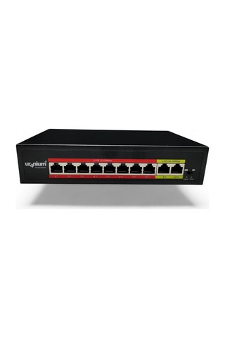 Uranıum Poe-8002-96w 8 Port 10/100 + 2 Port 10/100 Rj45 Uplınk Watch-dog Poe Swıtch Realtek Chıpset