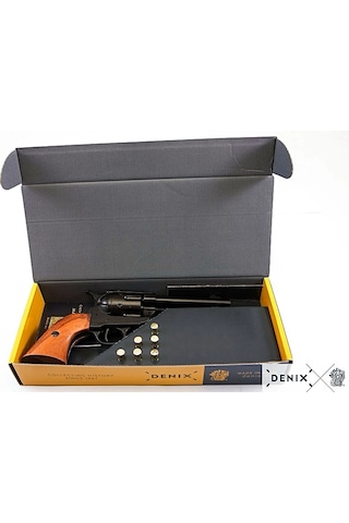 Denix Dekoratif Replika Revolver Cal.45 Peacemaker 4,75 , With 6 Bullets