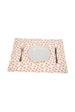 Amerikan Servis Renkli Çiçekli Çok Renkli