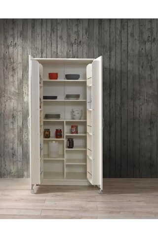 Çok Amaçlı 2 Kapaklı Mutfak Erzak Kiler Dolap 86x52x180 cm