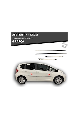 Honda Jazz Yan Kapı Koruma Çıtası Plastik + Krom