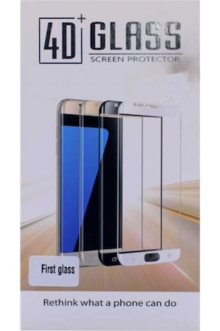 Samsung Uyumlu Galaxy S6 Edge Plus 4D Glass Tam Kaplayan Cam Ekran Koruy