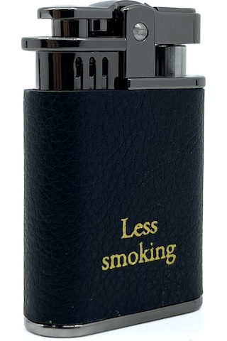 Zenit Less Smoking Deri Kaplama Benzinli Çakmak - Siyah Siyah