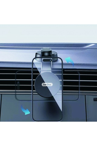 Go Des Gd-hd219 Magsafe Magnetik Bükülebilen Vantuzlu Araç Telefon Tutucu Siyah