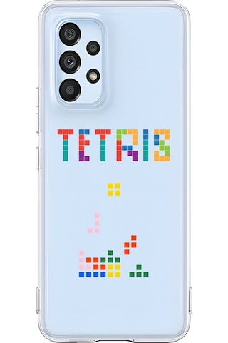 Samsung Galaxy A53 Uyumlu Şeffaf Kılıf 3 Tetris Tasarımlı