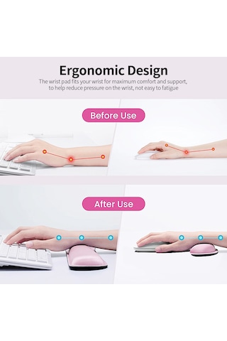 Bellek Köpüğü Klavye Fare Bileklik Seti Ofis Oyun Klavyesi,siyah