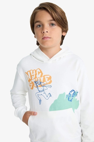 Defacto Erkek Çocuk 2li Takım Baskılı Kapüşonlu Sweatshirt Eşofman Altı F2595a825auwt32 Beyaz