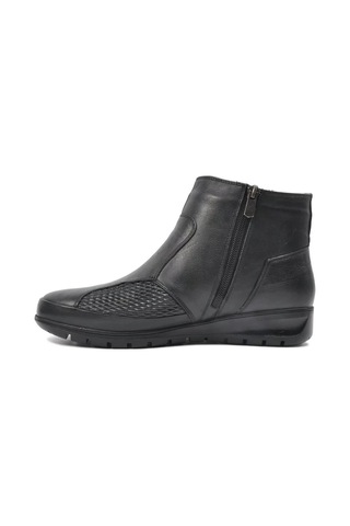 Voyager 7690 Kadın Deri Comfort Bot Siyah
