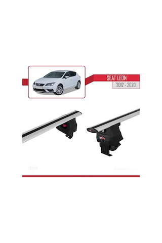 Seat Leon Iıı Mk3 2012-2020 Arası İle Uyumlu Ace-4 Ara Atkı Tavan Barı Gri