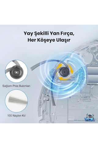 Roborock Qrevo L , Q Revo L Pro Robot Süpürge Uyumlu 1 Yıllık Yedek Set 18 Parça Seti