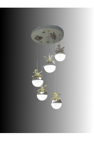 Serçe'den Oturma Odası 5 Li Led Avize 5li Sarkıt