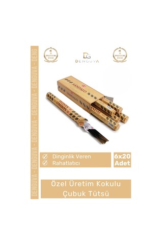 Çubuktütsü Bitki Özlü Doğal Aromatik Meditasyon 120 Adet 40 Dakika Yanan Rahatlatıcı Kokulu Çubuk T