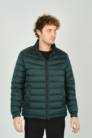 Allegro Erkek Hakim Yaka Fermuar Kapamalı Cep Detaylı Kapitone Şişme Mont 7360 Petrol Petrol