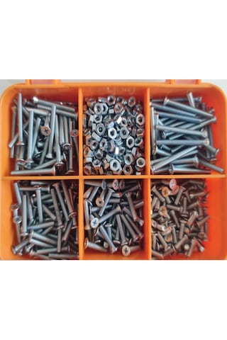 M3 Yhb Vida Somun Seti-610 Adet-metrik 3mm-boy 10-15-20-25-30 Mm