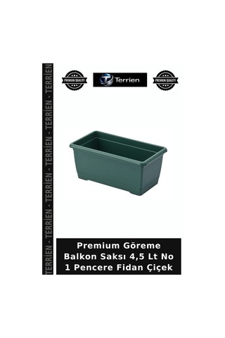 Premium Göreme Balkon Saksı 4,5 Lt No 1 Pencere Fidan Çiçek