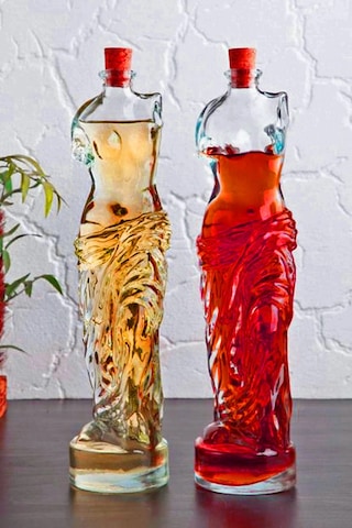 Venüs Yağdanlık - Kadın Figürlü Sirkelik Sosluk 200 Ml 2li Set Çok Renkli
