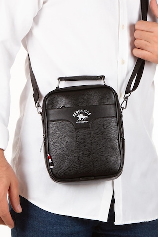 Newish Polo Çapraz El Ve Omuz Askılı Postacı Çanta-siyah Siyah