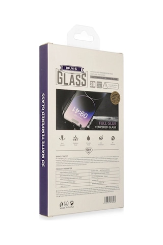 Apple, Uyumlu iPhone 15 Pro Bilvis 3d Mat Cam Ekran Koruyucu