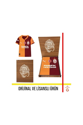 Gsstore Galatasaray Lisanslı 2025/2026 Sezon Parçalı İç Saha Forma Aslan Ahşap Kutulu Kırmızı